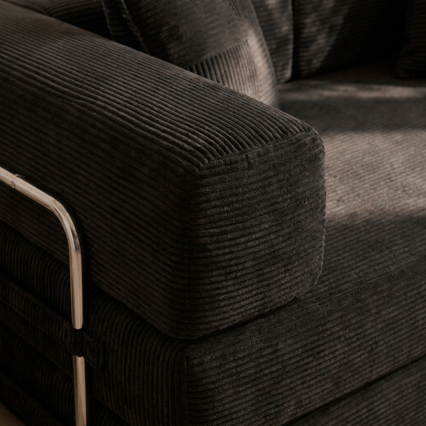 ELYROA One Corduroy Sofa Bed - Midnight Black