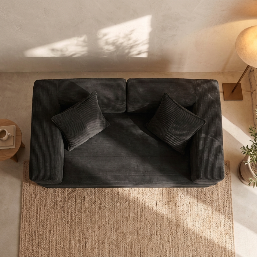 ELYROA One Corduroy Sofa Bed - Midnight Black