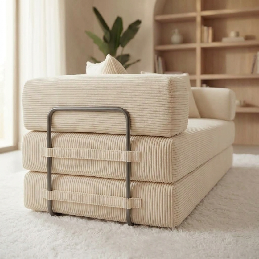 ELYROA One Corduroy Sofa Bed - Oat Cream