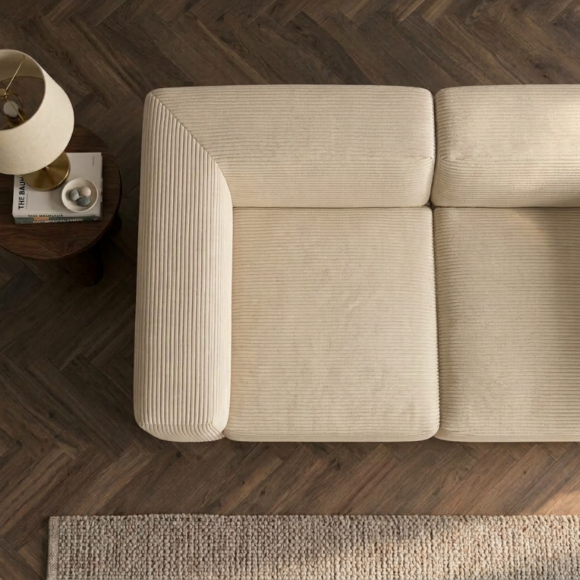 ELYROA One XL Corduroy Sofa Bed - Oat Cream