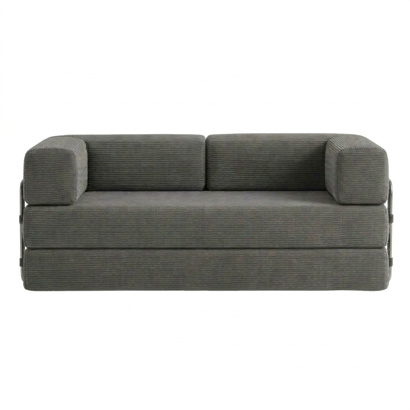 ELYROA One XL Corduroy Sofa Bed - Charcoal Grey
