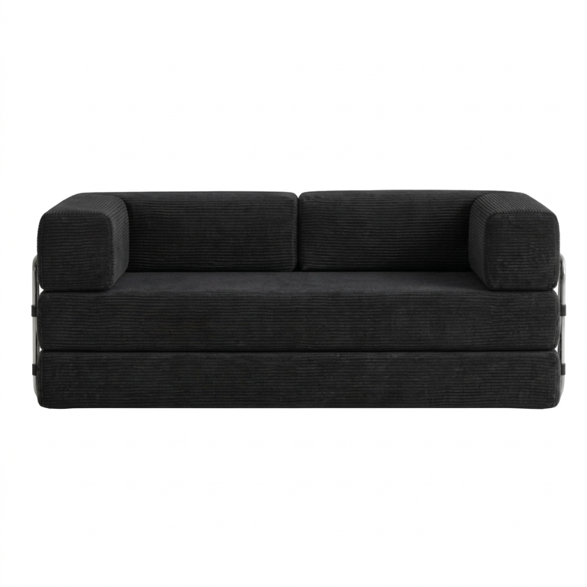 ELYROA One XL Corduroy Sofa Bed - Midnight Black