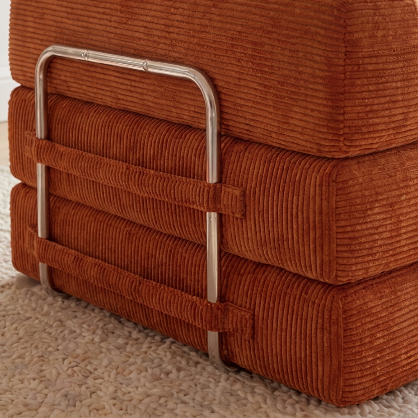 ELYROA One Corduroy Sofa Bed - Burnt Orange
