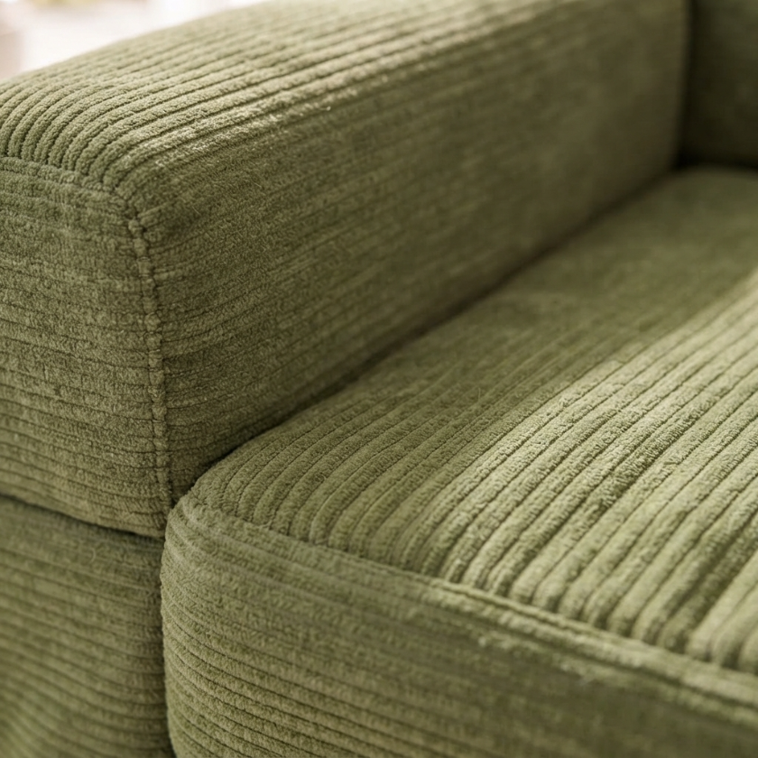 ELYROA One XL Corduroy Sofa Bed - Moss Green